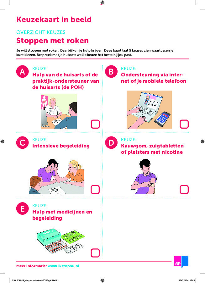 Stoppen met roken (keuzekaart in beeld)