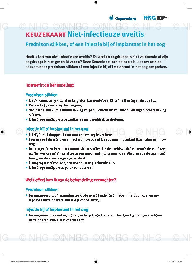 Uveitis (grote letters)